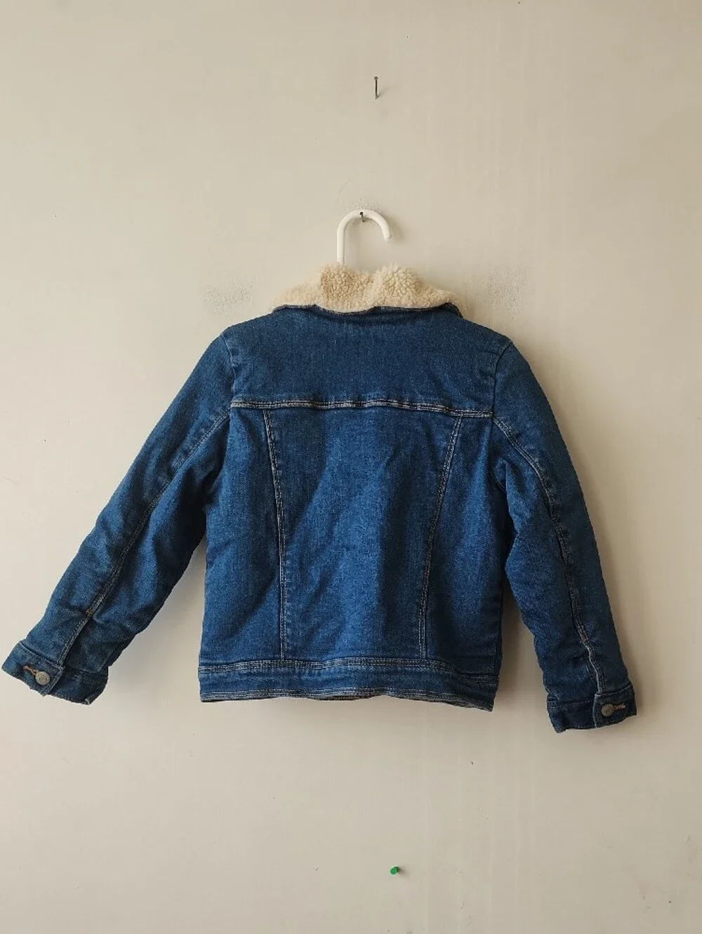 Old Navy Kids' Blue Denim Jacket with Sherpa Collar. New Without Tag
